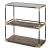 Heleris Glass/Wood/Metal Accent Table