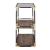 Heleris Glass/Wood/Metal Accent Table