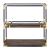 Heleris Glass/Wood/Metal Accent Table