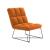 Lux Armless Velvet Accent Chair with Metal Base