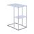 Daisy 1-shelf Glass Accent Table with Chrome Base