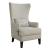 Pippin Curved Arm High Back Fabric Accent Chair