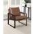 Rosalind Leatherette Accent Chair with Metal Base