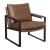 Rosalind Leatherette Accent Chair with Metal Base