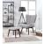 Willow Fabric Accent Chair with Ottoman