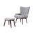 Willow Fabric Accent Chair with Ottoman