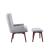 Willow Fabric Accent Chair with Ottoman