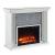 Noralie 90455 Mirror/Faux Diamonds LED Fireplace w/ Adjustable Temperature & Timer