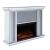 Nowles 90457 Mirror/Faux Diamonds LED Fireplace w/ Adjustable Temperature & Timer