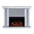 Nowles 90457 Mirror/Faux Diamonds LED Fireplace w/ Adjustable Temperature & Timer