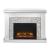 Laksha 90522 Mirror/Stone LED Fireplace w/ Adjustable Temperature & Timer