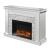 Laksha 90522 Mirror/Stone LED Fireplace w/ Adjustable Temperature & Timer