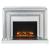 Noralie 90523 Mirror/Faux Diamonds LED Fireplace w/ Adjustable Temperature & Timer