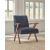 Cheryl Fabric Accent Chair with Wooden Arms