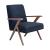 Cheryl Fabric Accent Chair with Wooden Arms