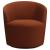 Joyce Velvet Sloped Arms Swivel Chair