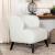 Alonzo Faux Fur Track Arms Accent Chair