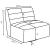 Cobie Fabric Swivel Armless Chair