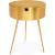 Bali 1-Drawer Metal Side Table/Nightstand