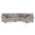 Claireah 3-Piece Polyester L-Shaped Sectional Sofa