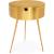 Bali 1-Drawer Metal Side Table/Nightstand