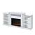 Noralie 90655 Mirror/Faux Diamonds LED Fireplace & Side Pier w/ Adjustable Temperature & Timer