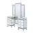 Lotus 90805 Mirrored/Faux Crystals Vanity Desk