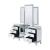 Lotus 90805 Mirrored/Faux Crystals Vanity Desk