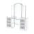 Noralie 90815 Mirrored/Faux Diamonds Vanity Desk w/ LED Light
