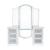 Noralie 90815 Mirrored/Faux Diamonds Vanity Desk w/ LED Light