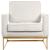 Noah Velvet Accent Chair with Gold Stainless Steel Base