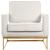 Noah Velvet Accent Chair with Gold Stainless Steel Base