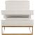 Noah Velvet Accent Chair with Gold Stainless Steel Base