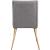 Eleanor Linen Dining Chair with Brushed Gold Legs