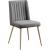Eleanor Linen Dining Chair with Brushed Gold Legs