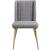 Eleanor Linen Dining Chair with Brushed Gold Legs