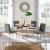 Eleanor Linen Dining Chair with Brushed Gold Legs