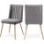 Eleanor Linen Dining Chair with Brushed Gold Legs