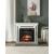 Noralie 90862 Mirror/Faux Diamonds LED Fireplace w/ Remote Control & Timer