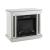 Noralie 90864 Mirror/Faux Diamonds LED Fireplace w/ LED Lighting, Remote Control & Timer
