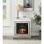 Noralie 90868 Mirror/Faux Diamonds LED Fireplace w/ Remote Control & Timer