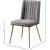 Eleanor Linen Dining Chair with Brushed Gold Legs
