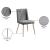 Eleanor Linen Dining Chair with Brushed Gold Legs