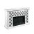 Noralie 90872 Mirror/Faux Diamonds LED Fireplace w/ Adjustable Temperature & Timer