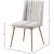Eleanor Linen Dining Chair with Brushed Gold Legs