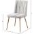 Eleanor Linen Dining Chair with Brushed Gold Legs