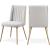 Eleanor Linen Dining Chair with Brushed Gold Legs