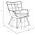 Isla Upholstered Flared Arms Accent Chair with Grid Tufted
