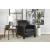 Julio Leatherette Accent Chair with Track Arms