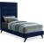 Elly Velvet Twin Size Bed